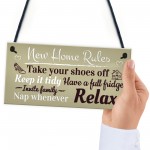 House Rules Novelty Wall Plaques Shabby Home Decor Kitchen Sign