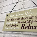 House Rules Novelty Wall Plaques Shabby Home Decor Kitchen Sign