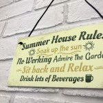 Summer House Rules Novelty Hanging Plaque Garden Shed Sign