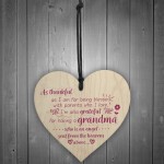 Grandma Grandparent Gran Nan Mum Plaque Sign Gift Wood Heart