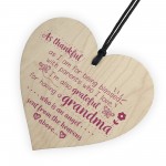 Grandma Grandparent Gran Nan Mum Plaque Sign Gift Wood Heart