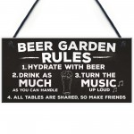 Beer Garden Rules Hanging Wall Signs Pub Garden Plaques Alcohol 