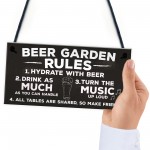 Beer Garden Rules Hanging Wall Signs Pub Garden Plaques Alcohol 