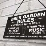 Beer Garden Rules Hanging Wall Signs Pub Garden Plaques Alcohol 