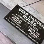 Beer Garden Rules Hanging Wall Signs Pub Garden Plaques Alcohol 