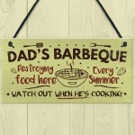 Dads Barbeque Garden Shed Sign SummerHouse Plaque Fathers Day 