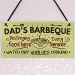 Dads Barbeque Garden Shed Sign SummerHouse Plaque Fathers Day 