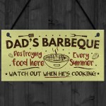 Dads Barbeque Garden Shed Sign SummerHouse Plaque Fathers Day 