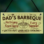 Dads Barbeque Garden Shed Sign SummerHouse Plaque Fathers Day 