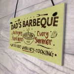 Dads Barbeque Garden Shed Sign SummerHouse Plaque Fathers Day 