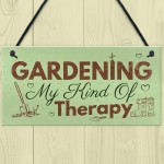 Gardening My Therapy Novelty Plaque SummerHouse Sign Garden 