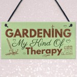 Gardening My Therapy Novelty Plaque SummerHouse Sign Garden 