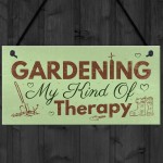 Gardening My Therapy Novelty Plaque SummerHouse Sign Garden 