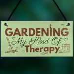 Gardening My Therapy Novelty Plaque SummerHouse Sign Garden 