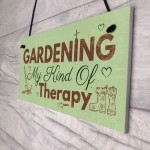 Gardening My Therapy Novelty Plaque SummerHouse Sign Garden 