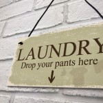 Funny Laundry Room Sign Shabby Chic Hanging Plaques Home Wall