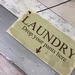Funny Laundry Room Sign Shabby Chic Hanging Plaques Home Wall