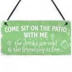 Come Sit Shabby Chic Hanging Wall Signs Garden Shed Plaques 