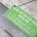 Come Sit Shabby Chic Hanging Wall Signs Garden Shed Plaques 