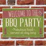 Welcome BBQ Party Garden Shed Sign SummerHouse Plaque Dad 