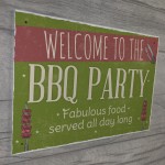 Welcome BBQ Party Garden Shed Sign SummerHouse Plaque Dad 