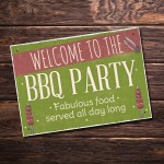 Welcome BBQ Party Garden Shed Sign SummerHouse Plaque Dad 