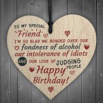 Special Friend Friendship Sign Happy Birthday Plaque Wooden 