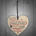 Special Friend Friendship Sign Happy Birthday Plaque Wooden 