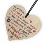 Special Friend Friendship Sign Happy Birthday Plaque Wooden 