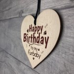 Funny Happy Birthday Wood Heart For Dog Cat Lover Pet Theme Him 