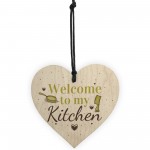 Welcome My Kitchen Plaque House Door Wall Sign Mum Dad Nan