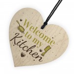 Welcome My Kitchen Plaque House Door Wall Sign Mum Dad Nan