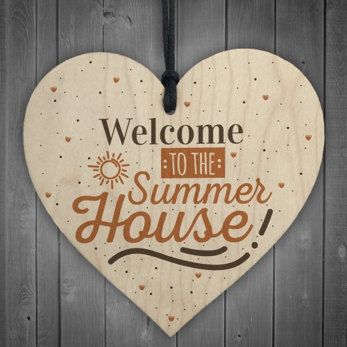 Welcome Garden Summer House Shed Hanging Plaque Sign Gift