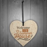 Welcome Garden Summer House Shed Hanging Plaque Sign Gift