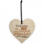 Welcome Garden Summer House Shed Hanging Plaque Sign Gift