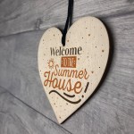 Welcome Garden Summer House Shed Hanging Plaque Sign Gift