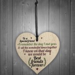 Best Friend Friendship Sign Women Birthday Plaque Chic Wood