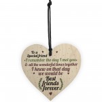 Best Friend Friendship Sign Women Birthday Plaque Chic Wood