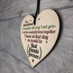 Best Friend Friendship Sign Women Birthday Plaque Chic Wood