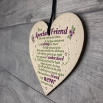 Special Friend Friendship Gift Shabby Chic Wood Heart Thank You