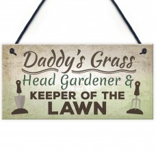 Daddy's Grass Novelty Garden Plaques Garden Shed Dad Gifts 
