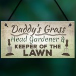Daddy's Grass Novelty Garden Plaques Garden Shed Dad Gifts 