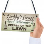 Daddy's Grass Novelty Garden Plaques Garden Shed Dad Gifts 
