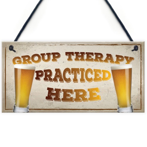 Group Therapy Vintage Retro Wall Decor Bar Pub Plaque Poster 