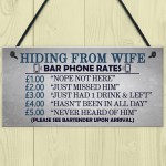 Gifts For Him Funny Man Cave Hiding From Wife Sign Pub Bar