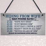 Gifts For Him Funny Man Cave Hiding From Wife Sign Pub Bar