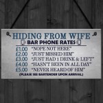 Gifts For Him Funny Man Cave Hiding From Wife Sign Pub Bar