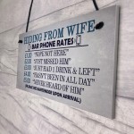 Gifts For Him Funny Man Cave Hiding From Wife Sign Pub Bar