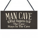 Vintage Man Cave Plaque Sign Fathers Day Gift For Him Bedroom