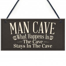 Vintage Man Cave Plaque Sign Fathers Day Gift For Him Bedroom